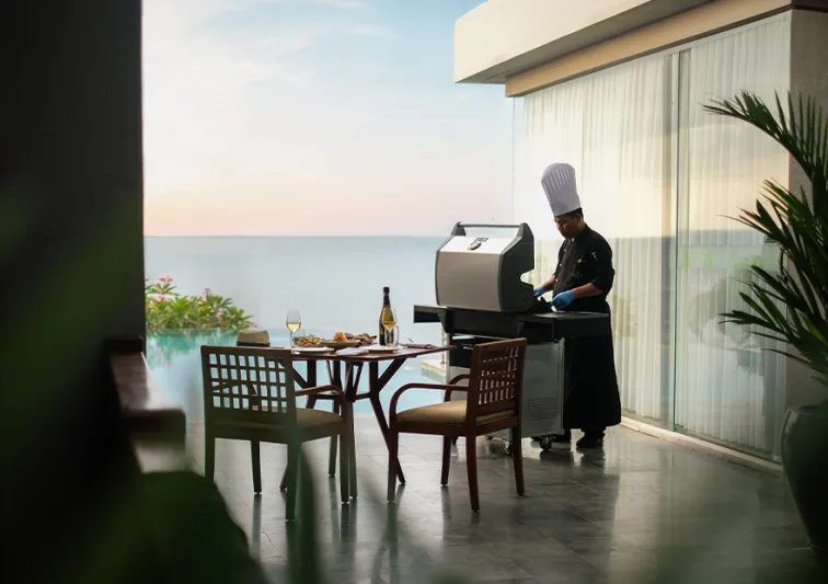 In-Villa Barbecue dining setting
